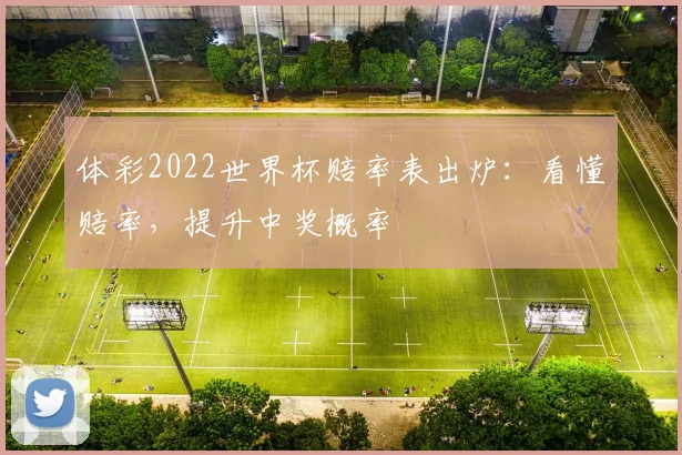体彩2022世界杯赔率表出炉：看懂赔率，提升中奖概率